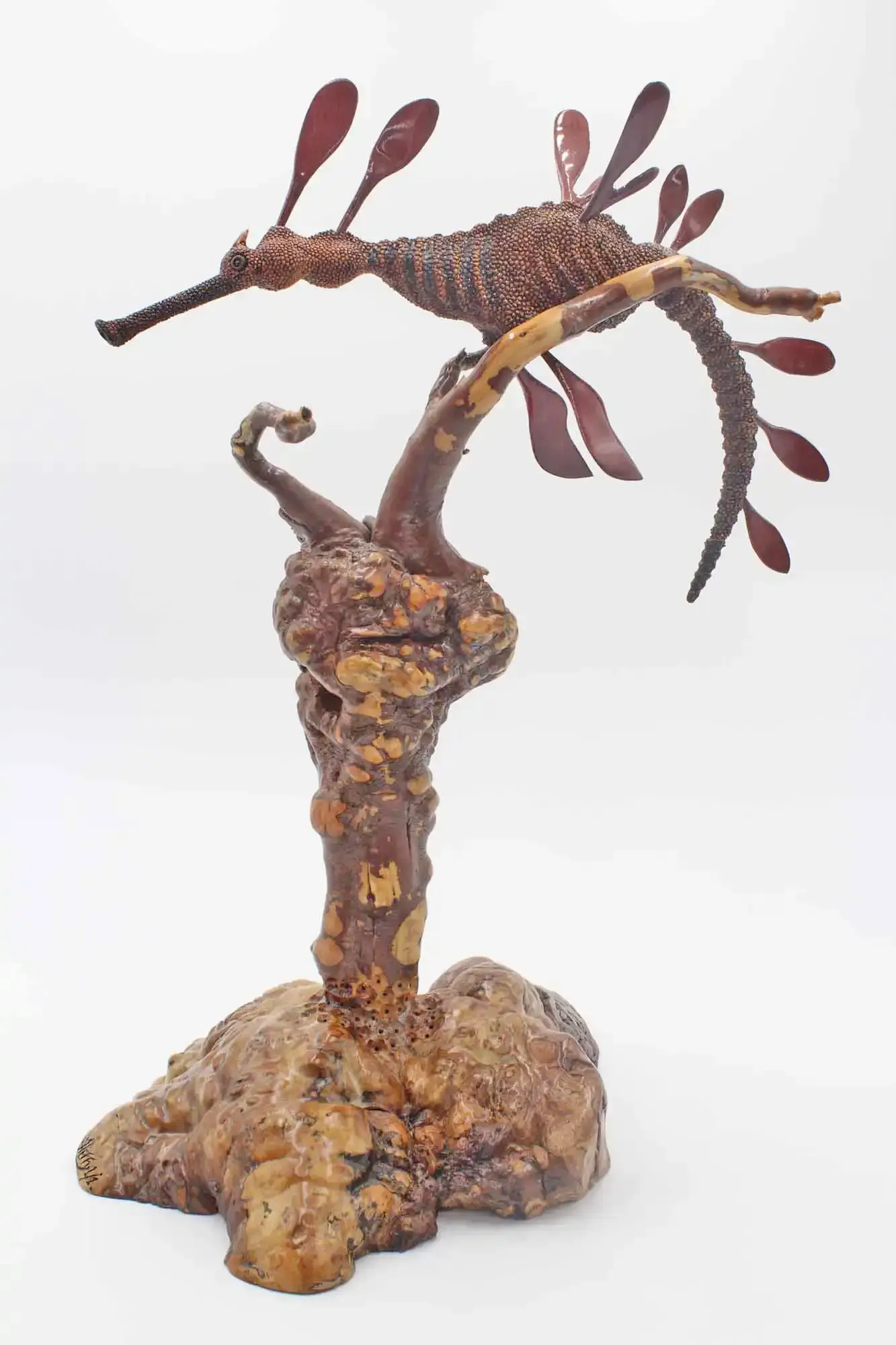 Weedy Sea Dragon woodcarving sculpture